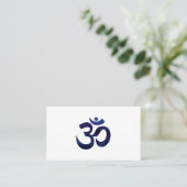 Om Ohm Symbol Sign Yoga Meditation Zen Visitekaartje (Staand voorkant)