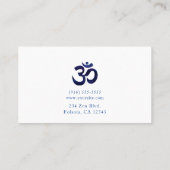 Om Ohm Symbol Sign Yoga Meditation Zen Visitekaartje (Achterkant)