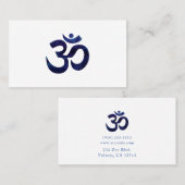 Om Ohm Symbol Sign Yoga Meditation Zen Visitekaartje (Voorkant / Achterkant)