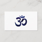 Om Ohm Symbol Sign Yoga Meditation Zen Visitekaartje (Voorkant)