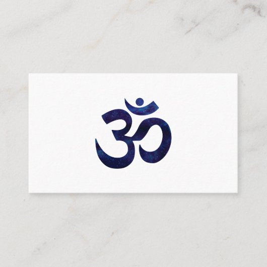 Om Ohm Symbol Sign Yoga Meditation Zen Visitekaartje (Voorkant)