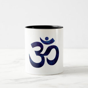 Om Ohm Symbool Teken Yoga Meditatie Zen Tweekleurige Koffiemok