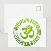 Om, Om Hindu, Om Symbol, Om Logo, Aum Briefkaart (Voorkant / Achterkant)