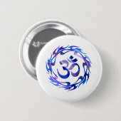 Om, Om Hindu, Om Symbol, Om Logo, Aum Ronde Button 5,7 Cm (Voorkant /achterkant)