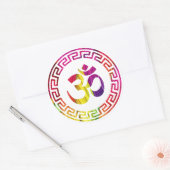 Om, Om Hindu, Om Symbol, Om Logo, Aum Ronde Sticker (Envelop)