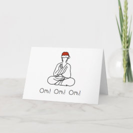 Om! Om! Om! Boeddha Kerstkaart Feestdagen Kaart
