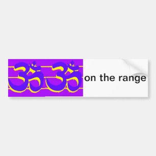 Om, om op het bereik van de bumpersticker