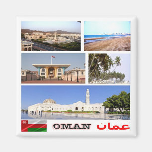 OM - Oman - I Love - Collage Mosaic Magneet