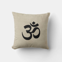 Om op crème grunge kussen