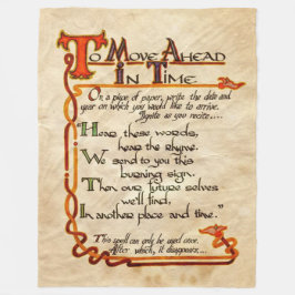 Om op tijd vooruit te gaan fleece deken