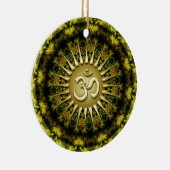 OM Organische Tapestry Circle Keramisch Ornament (Rechts)