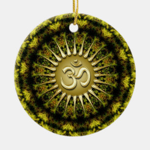 OM Organische Tapestry Circle Keramisch Ornament