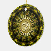 OM Organische Tapestry Circle Keramisch Ornament (Links)