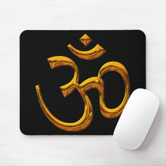 OM, oud goudeffect / Mousepad Muismat (Met muis)
