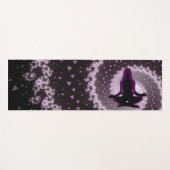 Om Paarse en zwarte Meditation en Yoga Mat (Voorkant (horizontaal))