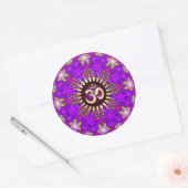 Om Paarse roze Mandala Mindfulness Yoga Sticker (Envelop)