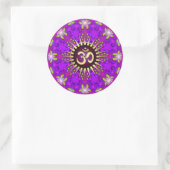 Om Paarse roze Mandala Mindfulness Yoga Sticker (Tas)
