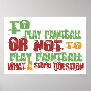 Om Paintball af te spelen Poster