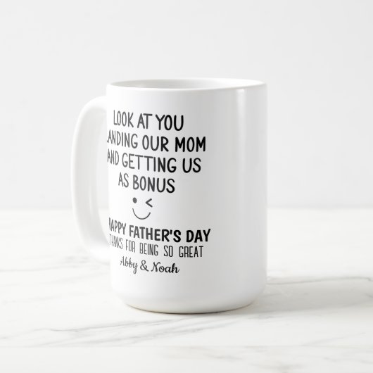 Om papa Bedankt te stappen voor zo geweldig zijn Koffiemok (Voorkant links)