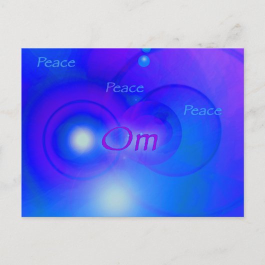 Om ~ Peace Briefkaart (Voorkant)