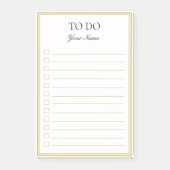 Om persoonlijke Gold Black White Post-it-notities  Post-it® Notes (Voorkant)