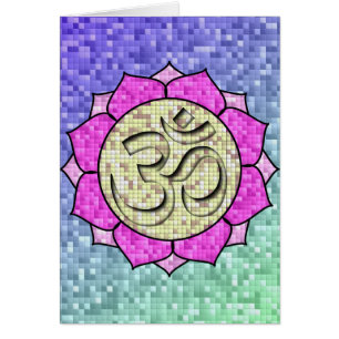 Om Pink Lotus Mosaic