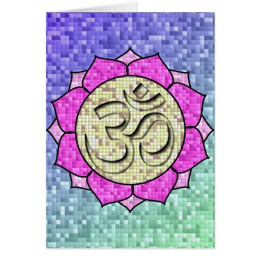 Om Pink Lotus Mosaic (Voorkant)