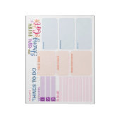 Om positieve kleurrijke dagelijkse planner te doen notitieblok (Linkerzijde)