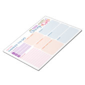 Om positieve kleurrijke dagelijkse planner te doen notitieblok (Schuin)