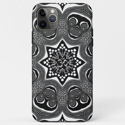 OM Psychedelic Trippy Black White Art Case-Mate iPhone Case (Achterkant)