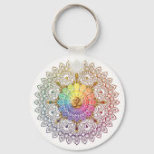 Om Rainbow Mandala Sleutelhanger (Voorkant)