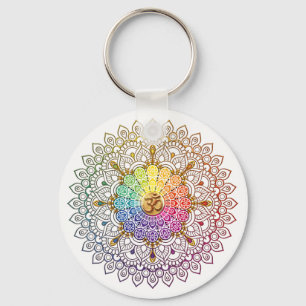 Om Rainbow Mandala Sleutelhanger