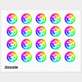 Om Rainbow Ronde Sticker (Vel)