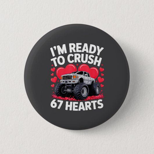 Om Ready Crush 67 Hearts Monster Ronde Button 5,7 Cm (Voorkant)