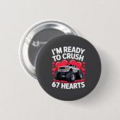 Om Ready Crush 67 Hearts Monster Ronde Button 5,7 Cm (Voorkant /achterkant)