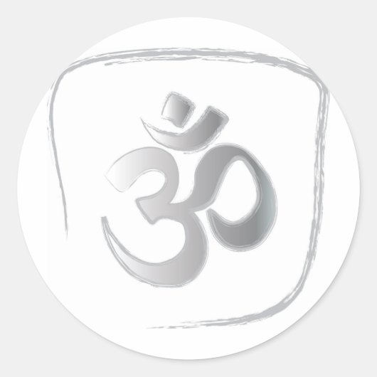 Om Ronde Sticker (Voorkant)