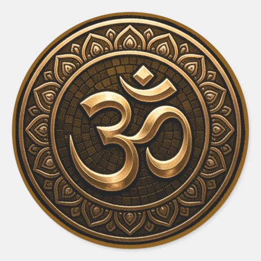 Om Ronde Sticker (Voorkant)