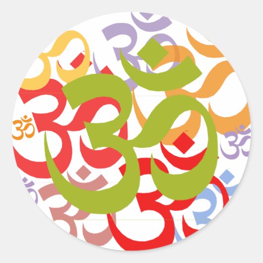 Om Ronde Sticker (Voorkant)