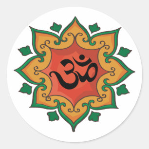 Om Ronde Sticker
