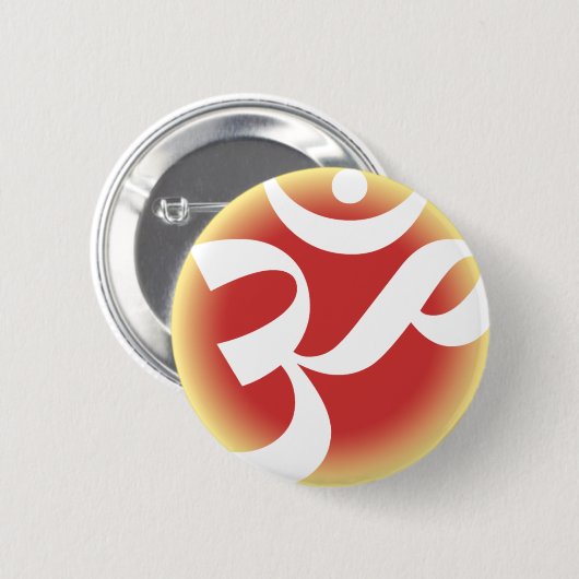OM (rood) Ronde Button 5,7 Cm (Voorkant /achterkant)
