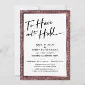 Om Roos Gold Glitter-ontvangst te hebben en te hou Kaart (Voorkant)