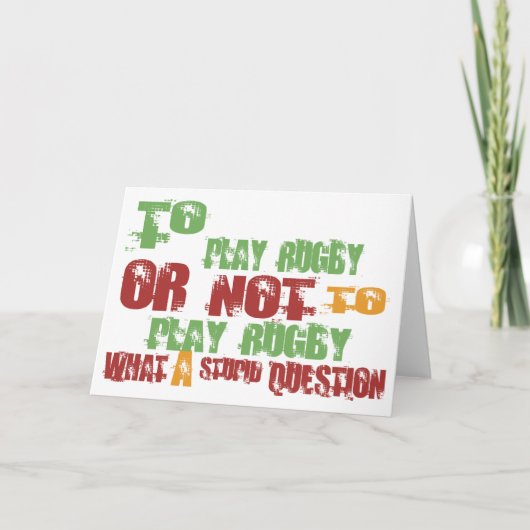 Om Rugby te spelen Kaart (Voorkant)