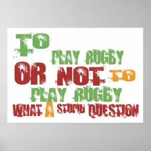 Om Rugby te spelen Poster