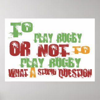Om Rugby te spelen Poster