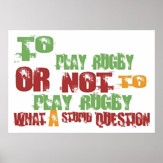 Om Rugby te spelen Poster (Voorkant)
