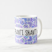 Om Shanti Boho Paars Mandala Koffiemok (Voorkant rechts)