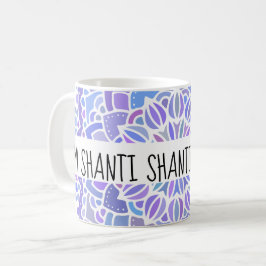 Om Shanti Boho Paars Mandala Koffiemok