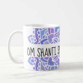 Om Shanti Boho Paars Mandala Koffiemok