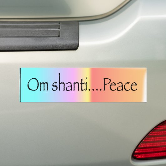 Om Shanti Bumpersticker (Op auto)