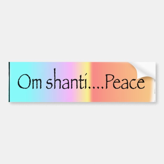 Om Shanti Bumpersticker (Voorkant)